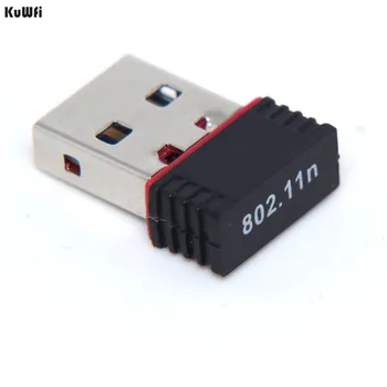 KuWFi Mini Adaptador Inalámbrico USB Antena Wifi MT7601 Chip 150Mbps 2.4 G PC de Escritorio Wifi Receptor Negro Adaptadores