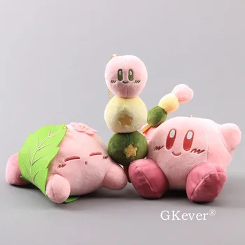Super Kawaii Kirby de Peluche Colgante con Llavero Mini Muñecas de 3 Pcs/Lot Niños Regalo 9-17 CM