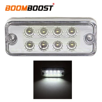 Impermeable 1pcs 8 LED blanco de Despacho de Lado Marcador de Indicador de Luz de la Lámpara de remolques de Camión en Camión Luces del Coche de la Lámpara