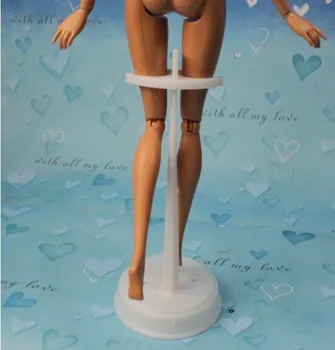El Envío libre,nueva 10pcs/lot blanco Muñeca Stand de Visualización Titular de la muñeca accesorios Para Muñeca barbie
