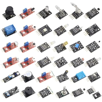 45 Sensor Kit Surtido de 37 Sensores Kit de Sensor de equipo del Arrancador para Arduino, Raspberry pi Sensor de 16 en 1 Robot Proyectos Starter Kit