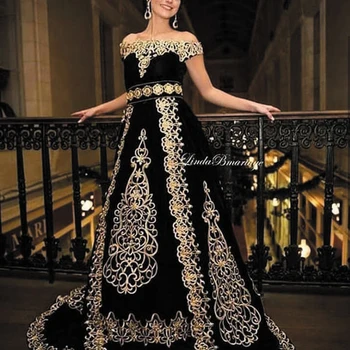 SuperKimJo Túnica Femme Tradicionales De Vestidos De Fiesta De 2020 Negro Apliques De Encaje Vintage Árabe Vestido De Gala Vestidos 2021
