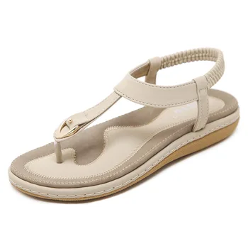 Talla 35-42 de las nuevas mujeres de la sandalia plana talón sandalias femininas de verano casual zapatos de mujer de fondos blandos zapatillas sandalias sandalias mujer