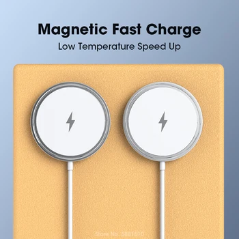 15W Qi Magsafing Cargador Inalámbrico Magnético Cargadores para iPhone 12 Max Pro Mini 11 Rápida Almohadilla de Carga Para Mac Seguras Soporte de Montaje