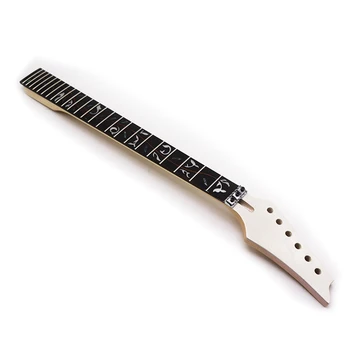 El tallado de diseño ST Guitarra Eléctrica Cuello 6 de la cadena de Canadá de arce acabado mate rosewood Diapasón de 24 trastes para IBZ Partes