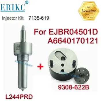 ERIKC 7135-619 Inyector Common Rail de Kits de Reparación Boquilla de L244PRD Válvula 9308-622B para Delphi Ssangyong EJBR04501D A6640170121