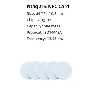 10pcs NFC NFC215 de la Moneda de la ETIQUETA de la Tecla de 13.56 MHz 215 Universal de la Etiqueta RFID Token de la Patrulla Ultraligero Etiquetas de Etiquetas de Teléfono