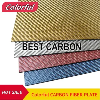 Envío libre colorido de 600mm x 600mmx de 1 mm a 6 mm de espesor de Placas de Fibra de Carbono, cf placa de carbono hoja de Laminado de carbono panel