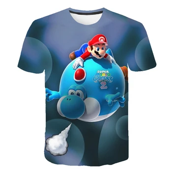 El más popular de los Hermanos de Mario anime de los niños y las niñas T-shirts, informal hip-hop ropa, ropa para niños, camiseta de manga corta
