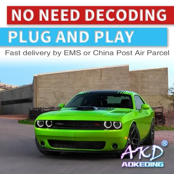 AKD Car Styling para Dodge Challenger Faros-2019 Nuevo Challenger LED de los Faros led de la Señal de las luces de circulación diurna Bi Xenón Auto Accesorios