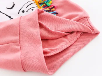 Nueva 2018 Primavera Bebé Niños Niñas camisetas de Algodón Tos niños de los Niños de dibujos animados de León de la Borla Puentes Blusa de la Venta Caliente