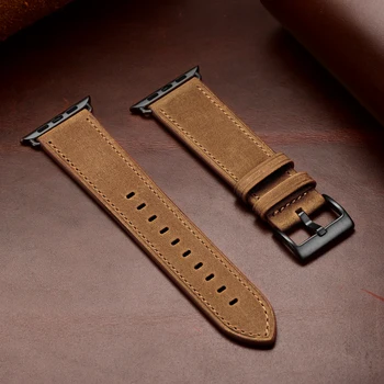 Nuevo Genuino Cuero de la hebilla clásica de la banda de reloj de la correa para el apple watch series 1 2 3 4 5 iwatch 38mm 42mm reloj de 40 mm, de 44 mm