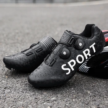 Nuevos Zapatos de Ciclismo en Bicicleta de Montaña MTB Ciclismo de Carretera Transpirable y resistente al agua Auto-Bloqueo de Zapatos Atléticos Zapatos de Bicicletas