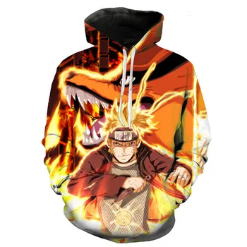2020 Nuevo Naruto Hombres Y Mujeres Sudadera con capucha Impreso en 3d Pullover Sudadera de Niños de la Calle de la Moda Hip-hop de Manga Larga de la Capa