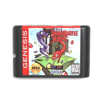 La serpiente de Cascabel 'n Roll de 16 bits MD Tarjeta de Juego Para la Sega Mega Drive Para Genesis
