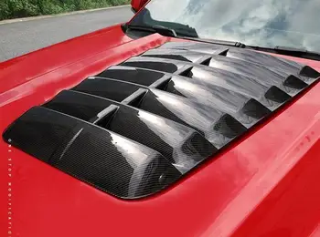 De alta calidad de ABS Negro y Fibra de Carbono en el Parachoques Delantero del Motor de la Campana de Ventilación de la Cubierta de la Cubierta de la Máquina se Adapta De Ford Mustang GT500-2020