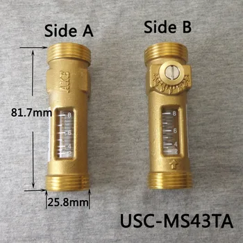 USC-MS43TA 2-8L/min Lectura Directa del caudalímetro (medidor de caudal) de Latón G3/4