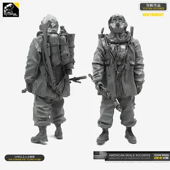 1/35 Kits de Resina Soldado (Modelo de Ejército de los estados unidos Doomsday Brigada) auto-ensambladas A18-01