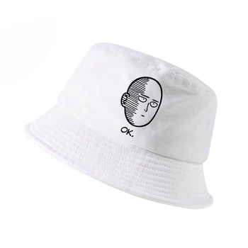 Un puñetazo hombre cap Cómica de dibujos animados sombrero de cubo Hombres mujeres pop pescador tapas de harajuku los sombreros de panamá gorro pescador