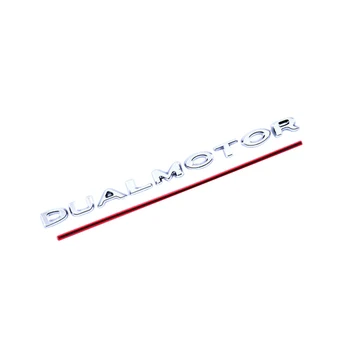 3D de Doble Motor Calcomanías Posterior del Coche Tronco Emblema etiqueta Engomada de la Insignia de Calcomanías para el Tesla Model 3 2017-2020, Decorativo Pegatina