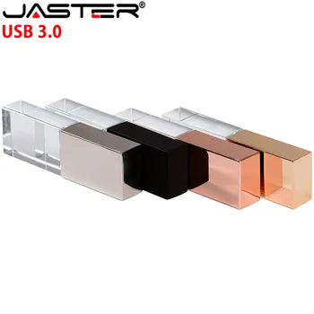 JASTER USB 3.0 de Moda de Cristal de Estilo USB Flash Pen Drive USB de 4 gb 16 GB 32 GB 64 GB de Regalo Pendrive cle usb (Más de 10pcs Logo Gratis)