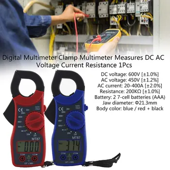 MT87 LCD Digital de la Abrazadera Metros Multímetro Medición de Voltaje CA/cd Probador de la Resistencia a la Corriente de Alta Quanlity pinzas amperimétricas