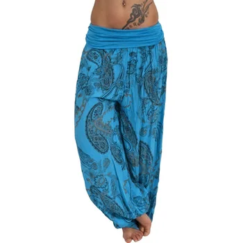 Mujeres Pantalón De Yoga Suelto Cómodo Suave Pantalones De Mezcla Multicolor Estampado Geométrico De Pantalones De Pierna Ancha