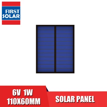 6VCD 167mA 1 vatio 1W Panel Solar Estándar Epoxi de Silicio Policristalino de BRICOLAJE de Energía de la Batería de Carga del Módulo de Mini de la Célula Solar de juguete