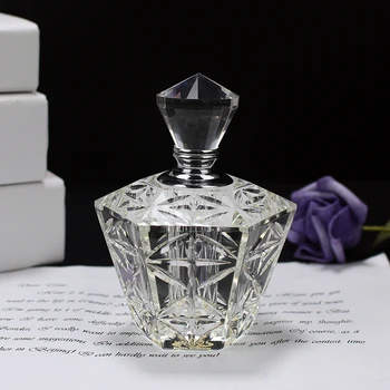 De lujo Hueco Patrón de 12ML Transparente de Perfume de Cristal de Aceite de la Botella de Perfume vacío Contenedor de Artesanías Favores de la Boda, Regalos Para Mujer