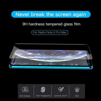 KEYSION de Cristal Templado Cubierta Completa Para el Redmi Nota 9 9 Pro Max 8 Pro 8T K30 Pro Vidrio Protector de Pantalla de Cine para el Redmi 9 9A 9C 8
