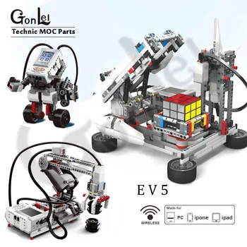 La técnica de Programación de la Serie el EV3 Robots Modelo de Bloques de Construcción de la Educación Conjunto de VAPOR Compatible Para EV6 45544 Robótica DIY Juguetes