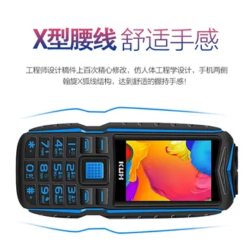 Original KUH T3 Resistente a prueba de Golpes Barato Teléfono Celular de 2,4 Pulgadas del Banco del Poder del Teléfono Dual Tarjetas Sim de la Cámara de MP3 Dual Linterna Gran Voz