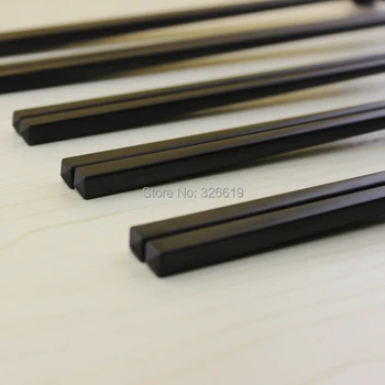 Palillos de 10 pares de 27 cm de largo melamina negro con palillos