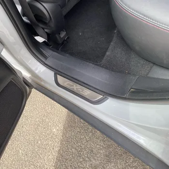 Auto Umbral de la Puerta de desgaste de la Placa de la Guardia Bienvenido Pedal Cubierta de Pegatinas Exteriores de ajuste Para el Mazda CX-3 CX3 2017 2018 Coche Estilo Accesorios