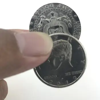 Magnético de la Aleta de la Moneda de la Mariposa de la Moneda(USD de medio Dólar Copia) Trucos de Magia de Cerca, Magia Truco de Props Accesorios Moneda de Magie