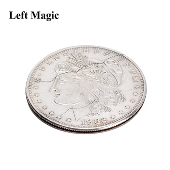 Cobre Morgan versión Magia Moneda Plegable / Mordedura de Monedas Trucos de Magia de Cerca la Magia de la Moneda en la Botella Truco de Mago