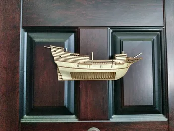 RealTS Escala 1/96 Mayflower sección modelo de kit de envío de madera de barco de vela kit de corte por láser de barco kit de Madera de los Barcos de los Kits de Juguetes Educativos