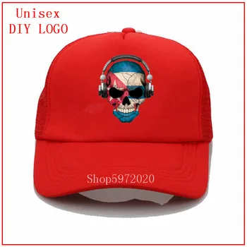 Oscuro Cráneo Deejay con la Bandera Cubana de béisbol sombrero gorras Sombreros de mujer trump Gorras Sombrero de la gorra de béisbol sombrero de papá Tapas más Reciente popularidad