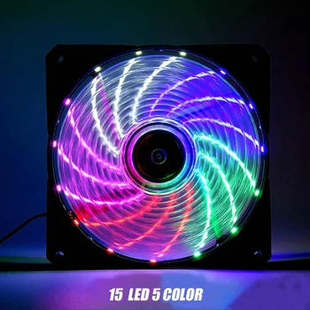 Multicolor RGB Caso de círculo de Refrigeración 2 del anillo de led de la cpu Ventilador de 120mm 12cm LED RGB Anillo Para el Equipo Enfriador de agua enfriador de Radiador