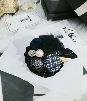 Corea hechos a Mano de la Vendimia de Lujo de diamantes de imitación de la Perla de Visón cabello Insignia de Broches Alfileres de Joyería de Moda Para Mujer Accesorios-JQGWBH014E