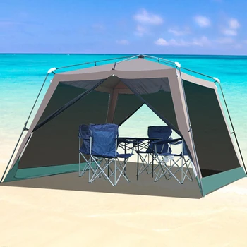 Automático impermeable Dosel Aumentar Tiendas de campaña para Acampar al aire libre Toldo mosquitero de Barbacoa la Playa de Acero/de Aluminio de Poste de Sol Refugio
