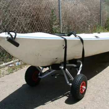 De Aluminio Kayak Remolque De Aluminio Kayak Soporte Portátil Plegable Remolque Inflable De La Rueda De Kayak Carro
