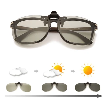 Clip de vuelta hasta que se Polarizadas Lente Para Gafas graduadas Mujeres Hombres UV400 Tonos de Conducción Gafas de sol Encima de Gafas de gafas de sol