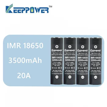 4 piezas Originales Keeppower KP IMR 18650 de la batería IMR18650 3.7 V 3500mAh max 20A de descarga de alta potencia de la batería NH1835