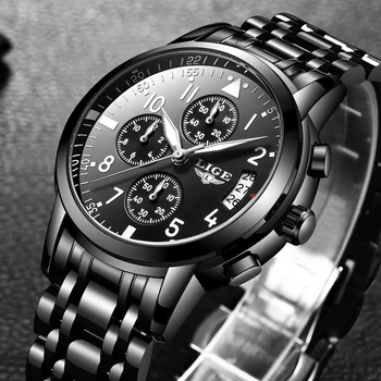 Relojes para hombre Impermeable de Cuarzo de Negocios Reloj LIGE parte Superior de la Marca de Lujo de los Hombres Casual Reloj de Deporte Masculino Relogio Masculino relojes hombre