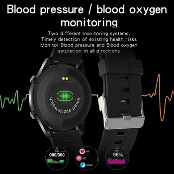 LIGE Nuevos Hombres reloj Inteligente de la frecuencia cardíaca presión Arterial impermeable reloj de los deportes de Fitness tracker Para ios, android smartwatch de los Hombres +Caja