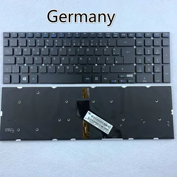 Alemania Retroiluminada Teclado del ordenador Portátil para Acer V3-7710 7710G 772G E1-530 530G 572 731 522 5830 5830T 5830TG 5755G GR de Diseño