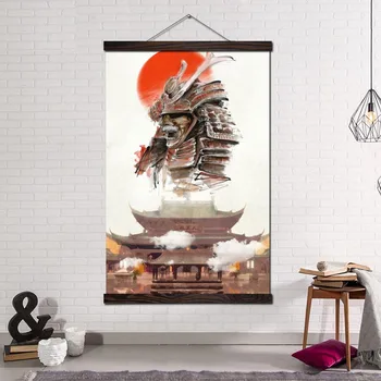 La Arquitectura japonesa Samurai Pintura en tela, Grabados y Carteles de la Pared Decoración de la Pared, Marcos de cuadros Arte de la Pared de Lona de la Decoración del Hogar