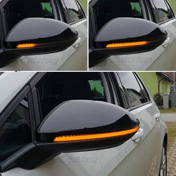 2PCS Para VW Golf MK7 7.5 7 GTI R GTD Dinámica Intermitente LED de Señal de Giro De Volkswagen Rline Sportsvan Touran Espejo del Lado de la Luz