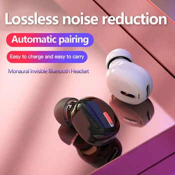 Mini In-Ear 5.0 de Bluetooth de los Auriculares de alta fidelidad Auricular Inalámbrico Con Micrófono de Deportes Auriculares manos libres Estéreo de Sonido de los Auriculares para todos los teléfonos